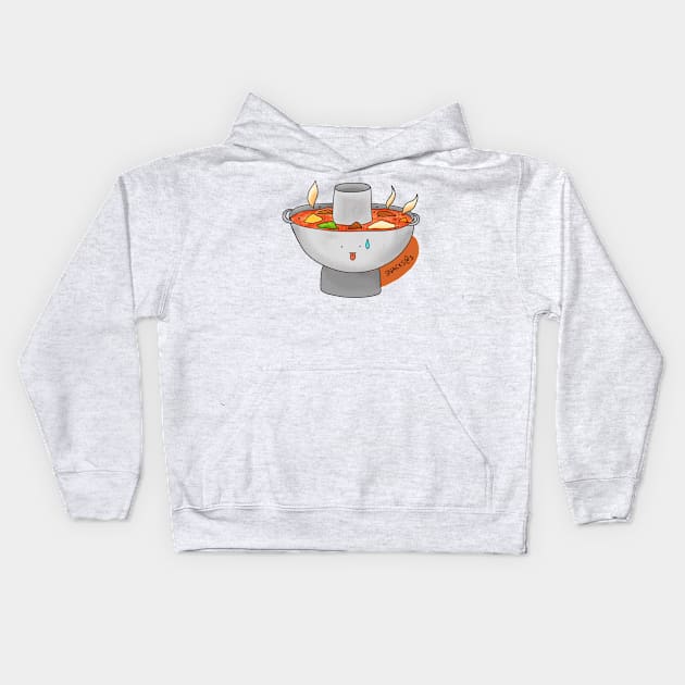 Hot Hot Hot Pot Kids Hoodie by Snacks At 3